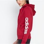 Adidas Women's Raspberry Pink Cotton Blend Logo Zip Up Hoodie XS Photo 1