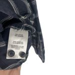 Woolrich Women's Size Large Black Grey Plaid Flannel Button Up Top Photo 7