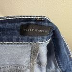 Silver Jeans Co. Women's Boyfriend Distressed Denim Shorts Blue Size 18 Photo 4