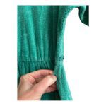 Vintage 1970s terry cloth dress Size Small Green Photo 2