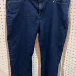 Michael Kors  Womens Dark Wash Denim Jeans Size 14 Bootcut Stretch Photo 0