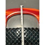 Vintage Whiting and Davis Black Metal Mesh Clutch Bag‎ Lucite Handle Retro Photo 15