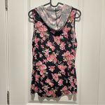 Free Kisses  summer black floral sleeveless hoodie tank top tunic Photo 1
