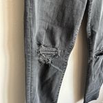 Madewell 9” High Rise Skinny Black Distressed Knee Raw Hem Womens 34 Stretch Photo 2