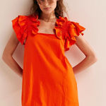 Free People FP Beach Josie Mini Dress in Tangerine Tango XL Photo 0
