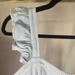 Baaevely Women's Jumpsuit Denim Blue Ruffle Strap Romper‎ Size Large L New Photo 1