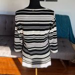 St. John Black and White Striped Women's Top size S Photo 2