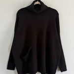 NWT MarlaWynnie Comfy Everywhere Oversized Black Tunic Knit Sweater Photo 0