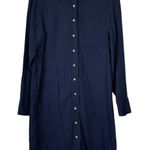 J.Crew  Classic-Fit Soft Gauze Shirt-Dress Navy Blue Size 8 Dressy Casual Photo 0