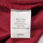 Pure Jill Velour Tunic Dress Womens XS Shift Holiday Pockets Pima Cotton Red Photo 3