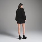 SKIMS  Cotton Fleece Classic Crewneck in Onyx, Size Medium Photo 3