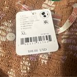 Free People  Call Me Baby Cap Sleeve Button-Up Shirt in Meerkat Combo Size XL Photo 2