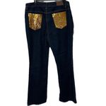 Rocawear  Jeans Gold Sequin Pockets  Women’s Size SZ 16* Boot Leg Denim Photo 1