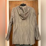 Eileen Fisher Women’s Taupe/Grey Rumpled Asymmetrical Hooded Jacket-Lge Photo 6