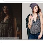 Free People one paradise stars tank pin-tucked embroidered tank triple tie back Photo 1