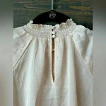 NWT Nanette Lepore Long Sleeve Blouse‎ Office, Going out, High Neck A27 White Size M Photo 1