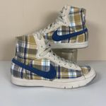 Nike 2009  Blazer Mid Women Size 9 313722-224 Khaki Blue Plaid RARE‎ Photo 1