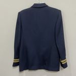 Ralph Lauren Vintage  Navy Blue Double Breasted Wool Blazer Military Sz 4 Photo 7
