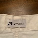 ZARA  Straight Leg Jeans White Patchwork Pants Women’s 2 Photo 1