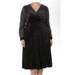 Dalia MacPhee Black Velvet Dress Size 1X Surplice Sheer Celestial Whimsy goth Photo 14