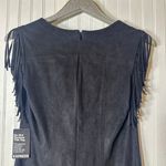 EXPRESS  Black Faux Suede Fringe Shoulder Dress Photo 6