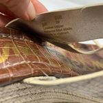 Sam Edelman Raleigh 9 Gold Metallic Snake Print Leather Strappy Wedge Espadrille Photo 7