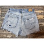 American Eagle Relaxed Denim Shorts Size 6 Light Wash Distressed Frayed Hem Blue Photo 1