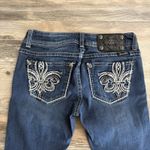 Miss Me Dark Wash Skinny Jeans – Women’s 26 – Embroidered Fleur-de-Lis Photo 1