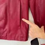 SIENA 100% Leather Red Blazer Jacket| Size 6 Photo 11