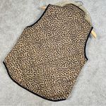 J. Crew Factory Animal Print Puffer Quilted Vest Full Zip Snap Pockets M Tan Size M Photo 7