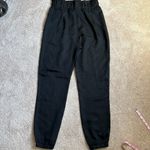 Lulus Ladies High Rise Wide Waistband Black Polyester Joggers. Size Small Photo 7