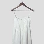 Dissh Harper White Cutout Midi Dress Size 6 Linen Spaghetti Strap Side Slit Photo 9