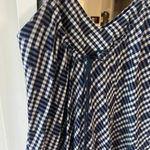 Blue and White Umber & Ochre Checkered Maxi Dress Size Medium Photo 4