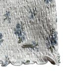 Hollister White Floral Stretchy Crop Top Size Medium Photo 4