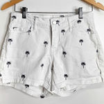 Crown & Ivy Shorts Womens Tropical Denim White/Blue Size 4 Photo 0