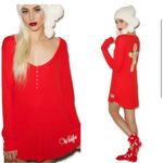 Wildfox Couture Gingerbread Snowed In Sleep Shirt Top Small New Photo 2
