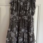 American Eagle Outfitters Dark Grey Floral Mini Dress Photo 0