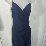 Emerald Sundae  Juniors' Blue High-Slit Spaghetti Strap Gown Size Medium NWT Photo 3
