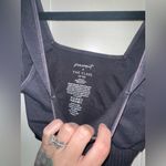 Free People Movement NWOT  Good Karma Square-Neck Bra In Washed Black Photo 9