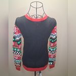 No Boundaries NWOT  Reindeer Sweater - Black, Red, Green SZ-S Photo 6