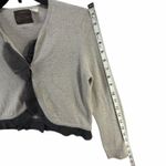 Anthropologie Guinevere Cardigan Sweater S Gray Wool Rabbit Ruffle Trim Coquette Photo 10