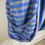 Wet Seal Vintage Y2K  Open Front Striped Blazer Jacket Size Medium Blue Gray Photo 4