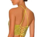 Camila Coelho  Yellow Sequin Halter Top Photo 1
