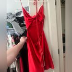 Princess Polly  red satin cowl neck dress Photo 2