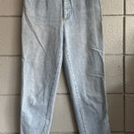 Paris Blues Vintage 80s Women's Fringe Hem Light Wash Mom Jeans size 6 Western Photo 0
