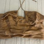 ZARA Shiny Gold Crop Top Photo 0