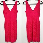 Anthropologie  Maeve Camari Red Lace Column Dress Photo 2