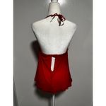Vintage Red Lace Ruffle Trimmed Babydoll Lingerie‎ Women's Cami Top size Small Photo 2