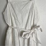 Calypso St. Barth  White Eyelet Tie Waist Mini Dress Size 14 Photo 1