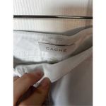 Cache  white ankle pants size 8 stretchy jean dress pants Photo 1